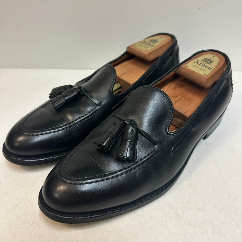 NEW HEELS Alden x Brooks Brothers 06609 Black Calf Tassel Loafer MiUSA 10.5 D
